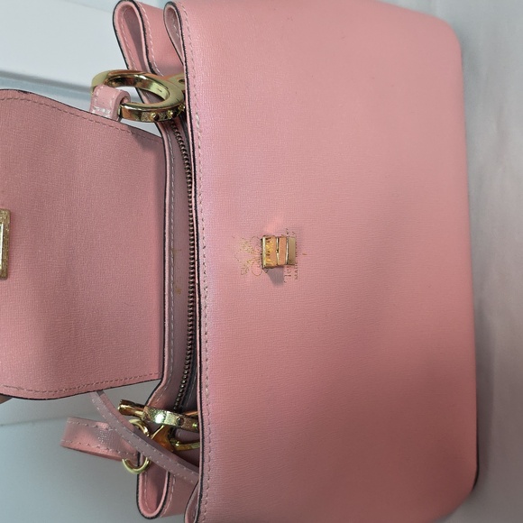 Borse in Pelle Italian Pink Saffiano Leather Satchel Bag Made in Italy - Picture 16 of 16